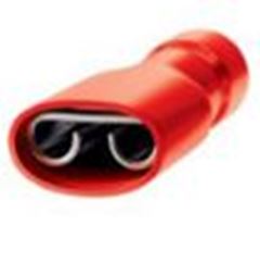 TERMINAL FÊMEA ISOLADO 0,5X1,5MM VERMELHO COM 20 UNIDADES PVC SFOR