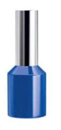 TERMINAL C12 ISOLANTE TUBULAR SIMPLES AZUL 16MM COM 20 UNIDADES SFOR