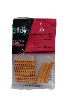 ANILHA DE ENCAIXE PARA FIOS NÚMERO 2 COM 100 UNIDADES SFOR