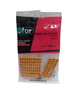 ANILHA DE ENCAIXE PARA FIOS B COM 100 UNIDADES SFOR