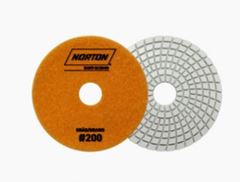 DISCO FLEX DIAMANTADO 100MM GRÃO 200 LARANJA NORTON