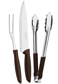 KIT PARA CHURRASCO 3 PCS PLENUS MARROM TRAMONTINA