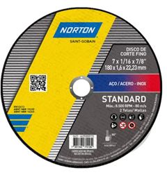 DISCO DE CORTE PARA INOX 7' STANDARD NORTON