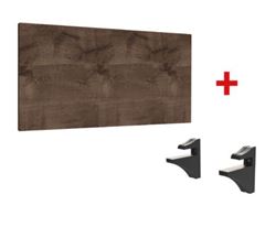 KIT PRATELEIRA 60X25 CHOCOLATE COM SUPORTE PLÁSTICO BRASFORMA