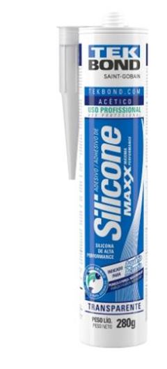 SILICONE ACETICO 280G INCOLOR MAXX P/AQUARIO TEKBOND