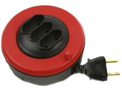 EXTENSÃO REDONDA POP SPIN CABO PARALEL 2P 3M 10A VERMELHO DANEV