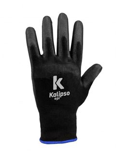 LUVA PU MULTITATO PRETA T10 SEM BLISTER CA15272 KALIPSO