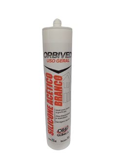 SILICONE ACETICO 240G BRANCO ORBIVED ORBI