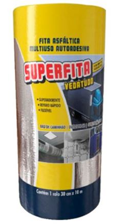 FITA ASFALTICA 30CMX10MT ALUMINIO SUPERFITA