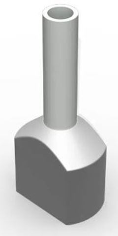 TERMINAL ILHÓS DUPLO 2X0,75MM CINZA C/100 UNIDADE DECORLUX