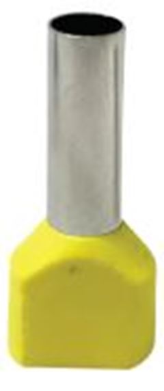 TERMINAL ILHÓS DUPLO 2X6,0MM AMARELO C/100 UNIDADE DECORLUX