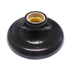 PLAFON SOQUETE PORCELANA PRETO 100W ROMAZI