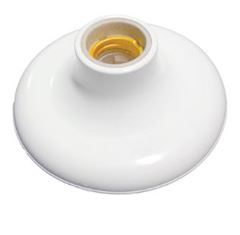 PLAFON SOQUETE PORCELANA BRANCO 100W ROMAZI