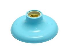 PLAFON SOQUETE PORCELANA AZUL 100W  ROMAZI