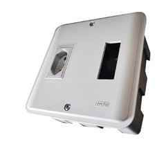 CAIXA ASTOP PARA DISJUNTOR+TOMADA 20A EMBUTIR ROMAZI