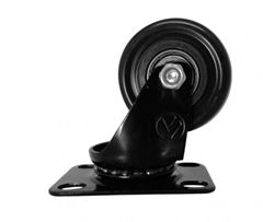 RODIZIO GIRATORIO SEM FREIO PVC 2' PRETO AJAX 