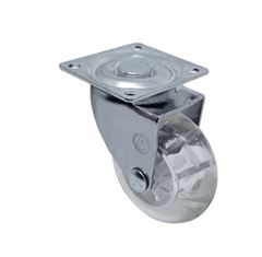 RODIZIO GIRATORIO SEM FREIO GEL 1.3/8' CINZA AJAX