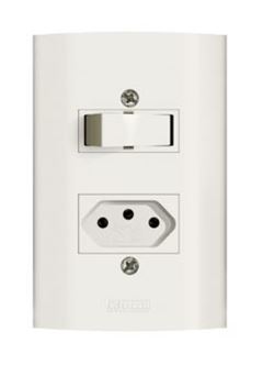 ROMAZI DUNAS 1 INTERRUPTOR PARALELO + TOMADA 2P+T 10A 2116