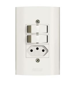 ROMAZI DUNAS 2 INTERRUPTORES PARALELOS + TOMADA 2P+T 10A 2217