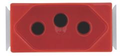 TRAMONTINA ARIA MODULO TOMADA 2P+T 20A VERMELHO