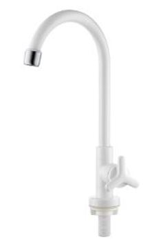 TORNEIRA ABS COZINHA MESA BICA MÓVEL BRANCO/CROMADO SICILIA HERC