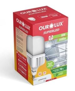 LAMPADA 80W BULBO LED BRANCO BIVOLT 6500K OUROLUX