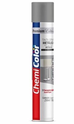 TINTA SPRAY METÁLICA PRATA 250ML CHEMICOLOR