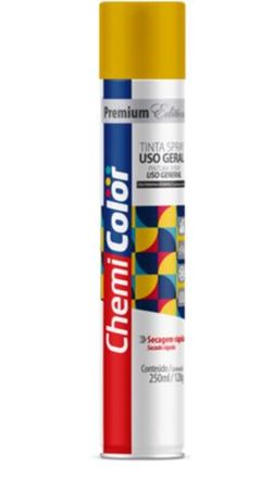 TINTA SPRAY USO GERAL AMARELO 250ML CHEMICOLOR