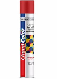 TINTA SPRAY USO GERAL VERMELHO 250ML CHEMICOLOR