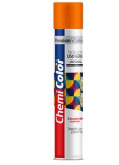 TINTA SPRAY USO GERAL LARANJA 250ML CHEMICOLOR