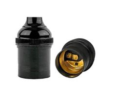 BOCAL PENDENTE SIMPLES E-27 PRETO ROMAZI
