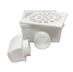 RALO SIFONADO QUADRADO C/GRELHA BRANCO 100X52X40 RIP