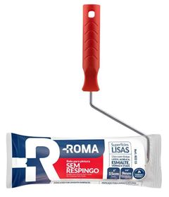 ROLO LÃ ANTI RESPINGO 15CM COM CABO ROMA