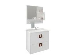 ARMARIO PARA BANHEIRO COM ESPELHEIRA LIRIO BRANCO 59CM MGM