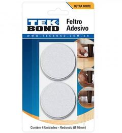 FELTRO ADESIVO REDONDO 46MM C/4 BR TEKBOND