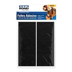 FELTRO ADESIVO RETANGULAR C/2 PRETO 127X51MM TEKBOND
