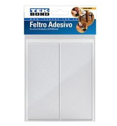 FELTRO ADESIVO QUADRADO COM 2 BRANCO 127X51MM TEKBOND