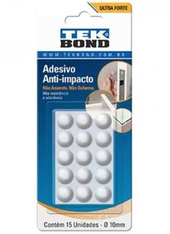ADESIVO ANTI IMPACTO GOTA COM 15 UNIDADES 10MM TEKBOND