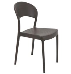CADEIRA PLASTIA MONOBLOCO SISSI MARROM TRAMONTINA