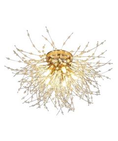 PLAFON SOBREPOR MENSAE CRISTAL DOURADO ASTRALED