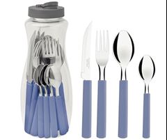 FAQUEIRO 16PC INOX GAMBOA AZUL TRAMONTINA