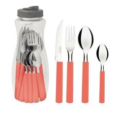 FAQUEIRO 16PC INOX GAMBOA VERMELHO TRAMONTINA