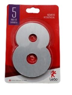 NÚMERO RESIDENCIAL ESCOVADO N°8 LEÃO