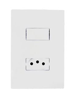 INTERRUPTOR SIMPLES 10A + 1TOMADA 20A 250V BRANCO I9 ILUMI