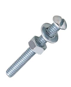 PARAFUSO ROSCA MAQUINA FENDA SIMPLES COM PORCA E ARRUELA 3/16X3/4'' BEMFIXA