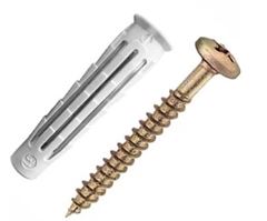 PARAFUSO CABEÇA DE PANELA COM BUCHA UNIVERSAL 08MM CARTELA COM 100 UNIDADES BEM FIXA