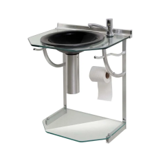 CONJUNT CRIS-GLASS ONIX COM LAVATORIO ESP 55,5CM