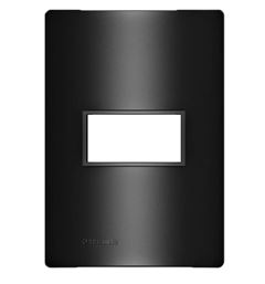 SOPRANO RVT PLACA 1 POSTO 4X2 HORIZONTAL PRETO