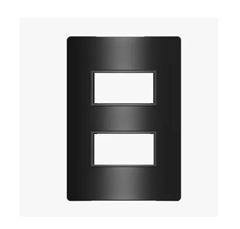 SOPRANO RVT PLACA 2 POSTO 4X2 HORIZONTAL PRETO