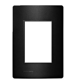 SOPRANO RVT PLACA 3 POSTO 4X2 HORIZONTAL PRETO